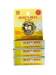 Burt’S Bees SPF 30 Mineral Sunscreen Lip Balm, Tropic Like It’s Hot 3pk