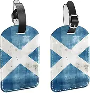 [YTYVAGT] Luggage Tags for Suitcases,Travel Tags for Luggage,Vintage Scotland Flag,2-Pc