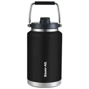 BAUMR-AG 3.8L Double Wall Insulated Stainless Steel Water Bottle, Drink Jug with Handle, Black