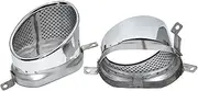 Muffler tip, 304 Stainless Steel Car Exhaust Pipe Black Mufflers Compatible For Audi A3 A4 A5 A6 A7 RS3 RS4 RS5 RS6 RS7 Oval Exhaust Tip Exhaust System(Silver)