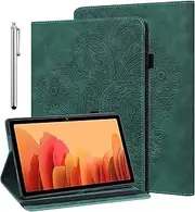 Case for Samsung Galaxy Tab S9 / S8 / S7 11 Inch Protective Case with Stylus and Pen Holder - Ultra Thin Flip PU Leather Cover Case for Samsung Tab S9 Tablet Case (Green)