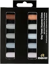 Royal Talens Rembrandt Soft Pastels - Half Size - Grey Tones Set - 10 Assorted Colours