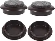 TEHAUX 4pcs Non Slip Furniture Caster Cups Durable Floor Protectors with Felt Padding for Hardwood Carpet Tile Versatile Furniture Pads for Scratch Prevention and Stability
