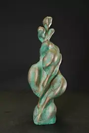 Art sculpture "Woman wearing the Chiton" unique Prof.em Andreas Loeschner-Gornau
