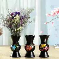 在飛比找樂天市場購物網優惠-泰國進口實木花瓶花器桌面擺件東南亞風裝飾花瓶芒果木雕花瓶復古
