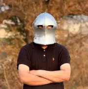 Barbuta Helmet ~ Medieval Knight Armor 18g Mild Steel Helmet ~ LARP Cosplay Hall