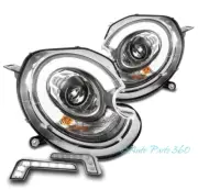For 07-15 Mini Cooper Xenon LED Tube Projector Black Headlight Lamp w/Bumper DRL (for: Mini)