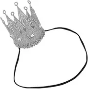 VICASKY 1pc Crown Headband Elastic for Birthday Parties Comfortable Rhinestone Adorned Headwear for Photo Props for Unforgettable Celebrations