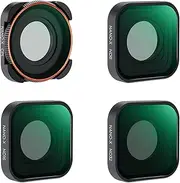 K&F Concept ND8 ND16 ND32 CPL Filters Kit Compatible with GoPro Hero 13/12/11/10/9, 4 Pack Filter Set Polarizing Neutral Density Action Camera Accessories Multi-Layer Coating Optical Glass
