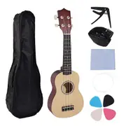 21 Inch Ukulele Set For Beginners 4-string Small Guitar Basswood Ukulele With Carry Bag Clip And 4 Picks-wood