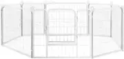 8 Panel 24'' Pet Dog Playpen Puppy Exercise Cage Enclosure Fence Metal, White...