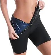 High Waist Sauna Sweat Pants for Women - Slimming Shorts for Thighs - Compression Thermo Workout Body Shaper Thighs