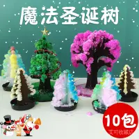 在飛比找蝦皮購物優惠-紙樹開花七彩耶誕樹會開雪花的紙樹魔法澆水開花結晶科學實驗玩具