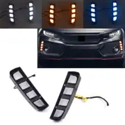 TYPE R Daytime Running Fog Light With Turn LED DRL Fit Honda Civic 2016-2019 17