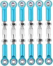 Vaguelly 6Pcs Aluminum Turnbuckle Rod Linkage Steering Rods for Rc Truck Buggy Upgrade Parts Machined Easy Installation
