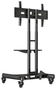 Atdec AD-TVC-45 Display Cart - 45 kg Capacity - 4 Casters - 76.20 mm Caster Size - Steel, Plastic - Black