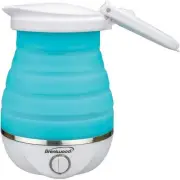 Brentwood 3.4-Cup Blue Dual-Voltage Collapsible Travel Electric Kettle 800W