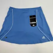 Adidas Skort Women Small Run Climalite Pull On Skirt Pocket 26x14 Logo Core Ne