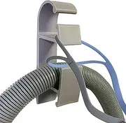 CPAP Hose Holder with Anti-Unhook Feature, CPAP Hose Holder for Bed Avoid Tangle and Prevent Blockage，CPAP Hose Hanger for Tube Bedside & Sleep，CPAP Accessories Supplies No Punching Require(Grey)