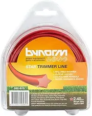 Bynorm 380-610 Star Trimmer Line, 2.4 mm Size, Red