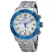 INVICTA SWISS PRO DIVER ELITE CHRONO WHITE TEXTURED DIAL BLUE BEZEL BRAND NEW