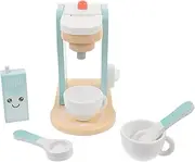 ORFOFE 1 Set Wooden Coffee Maker Set for Pretend Play Kitchen Accessory Educational and Fun for Boys and Develops Imagination and Creativity Safe and Smooth Surface