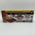 Chef 5 Minute Chef Electric Meal Maker Copper Infused Ceramic Red NEW