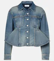 [McQueen] McQueen Peplum denim jacket AU 10 blue