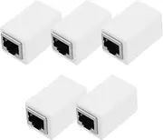 uxcell 5 Pack RJ45 Ethernet Coupler, Female to Female Cat6 Coupler Ethernet Extension Adapter Network Connector for Cat8/Cat7/Cat6/Cat5e/Cat5,White