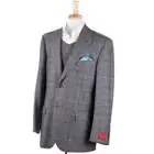 Luigi Bianchi Classic-Fit Gray Check Soft Wool-Cashmere Sport Coat 44R (Eu 54)