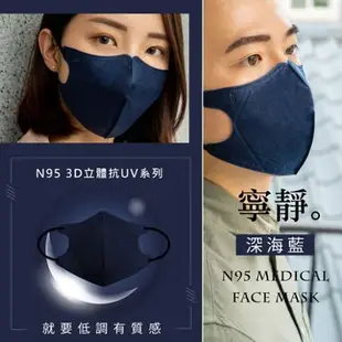 【藍鷹牌】N95立體型成人醫用口罩 五層防護 50片x1盒