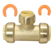 10 Pcs XFITTING Push Fit 1" x 1" x 3/4" Push Fit Reducing Tee with 2 Clips