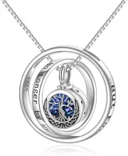 Tree of Life Urn for Ashes Necklace Sterling Silver Pendant Jewelry for Women