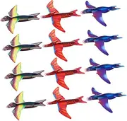 Sosoport 48Pcs Dinosaur Foam Airplanes Hand Throwing Gliders for Outdoor Party Favors Engaging Flying Aircraft for Fun Parent Activities Random Color
