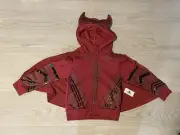 NEW Disney Marvel Scarlet Witch Wanda Vision Kids Zip Up Hoodie w Cape Sz 9/10