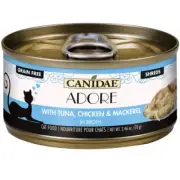 CANIDAE Pure Adore Wet Cat Food Tuna, Chicken & Mackerel in Broth, 24Each/2.46 O