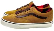Vans Old Skool Cozy Hug Golden Brown Buffalo Plaid Sherpa Men's 6.5 Women’s 8