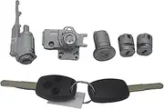 Ignition Switch Door Lock Cylinder 5pcs Key Set, for Accord, 2008-2012 4-Doors for Models 72185-TA0-A01 06351-TA0-A01 Door Lock Cylinder Barrel