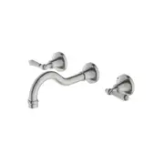 Nero York Wall Basin Set w/ Metal Lever Brushed Nickel NR692107A02BN