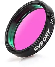 SVBONY 1.25 inch Ultra High Contrast UHC Filter for Deep Sky Objects Observations Astrophotography to Improve The Image Contrast Reduces Light Pollution