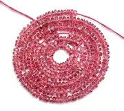 [Jaipur Gems Mart] AAA+ Malaia Garnet 3mm-4mm Gemstone Rondelle Faceted Beads | 16inch Strand | Natural Malaya Garnet Precious Gemstone Faceted Loose Beads