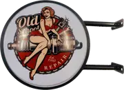 Old School Repair 1950 Biker Bar Lighting Wall Sign Light LED