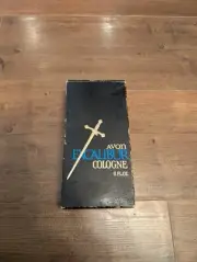 Avon Excalibur Men's Cologne 6 Oz Original Box Glass Bottle Vintage
