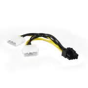 15CM PCIe 8Pin ( 6+2 ) Male to 2 x Molex 4Pin Female Cable [CB-PS-282]