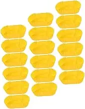 TIDTALEO 2000pcs Home Cake Trays Thanksgiving Chef Cup Cake Liners Party Baking Trays Reusable White Rectangular Muffin Liners Rectangle Shaped Bread Trays Baking Cake Dish Paper Yellow