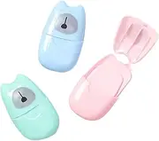 Healvian Mini Travel Toiletry Products 3 Boxes of Soap Paper 50 Sheets Each Soap Confetti for Women for Bath Face Hand