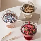 Plastic Snack Box Round Food Container New Candy Storage Bowl Living Room