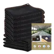 3 Pin Mesh Tarp Black Shade Cloth Grommets Shade Anti-UV HDPE 50% Shading Net
