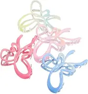 CALLARON 4pcs Gradient Metal Hair Clips for Women Stylish for Thick Hair for All-day Use Vibrant Colors