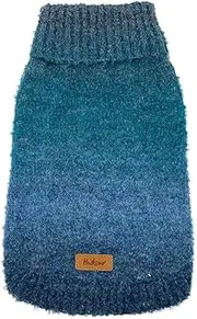 Huskimo Dog Jumper Mohair Ocean Mist, Blue 40cm – Crafted with Angora Wool & Recycled Polyester, Sleeveless Design